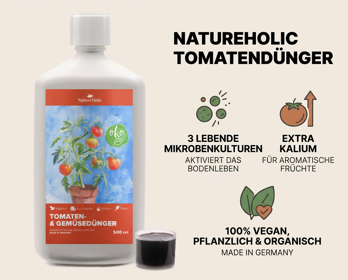 NatureHolic Tomaten- & Gemüsedünger - Gartendünger - 1000ml