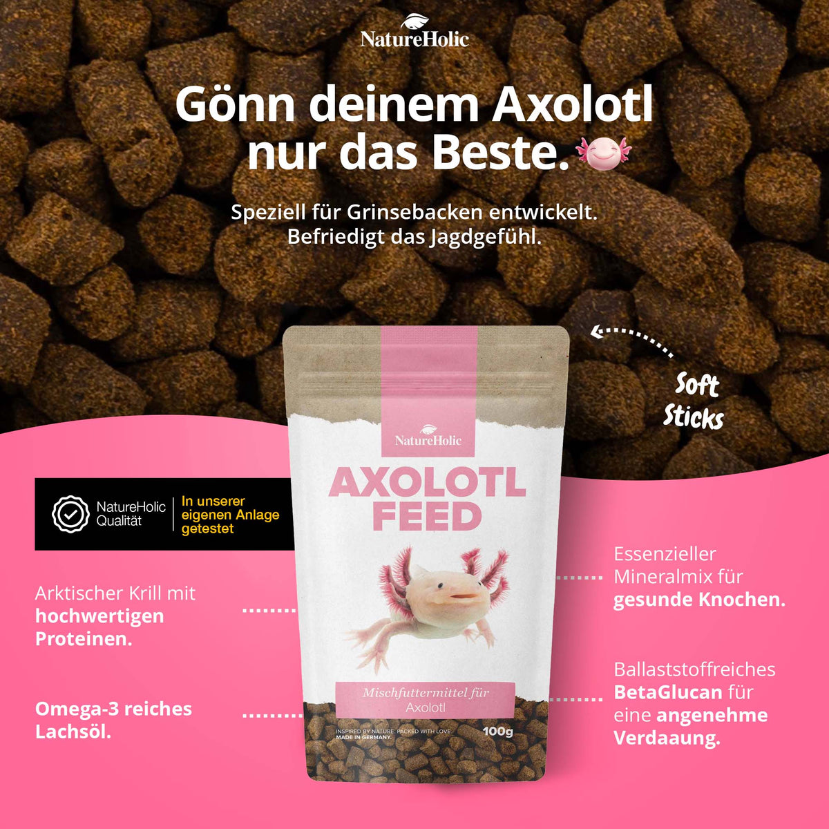 NatureHolic AxolotlFeed - Axolotl Spezialfutter