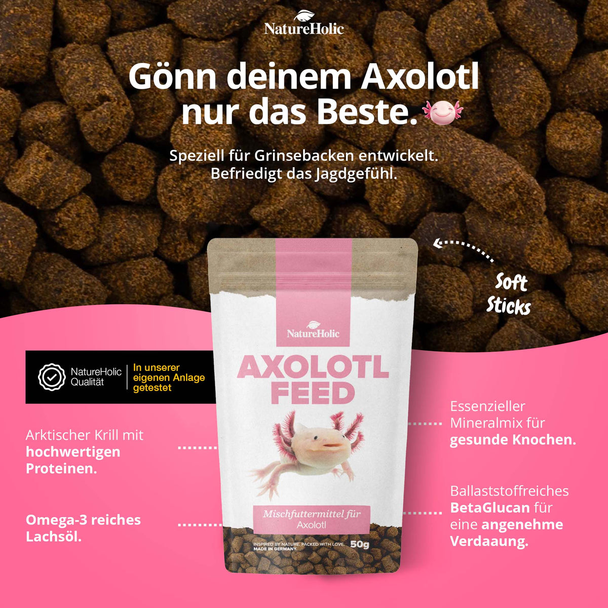 NatureHolic AxolotlFeed - Axolotl Spezialfutter