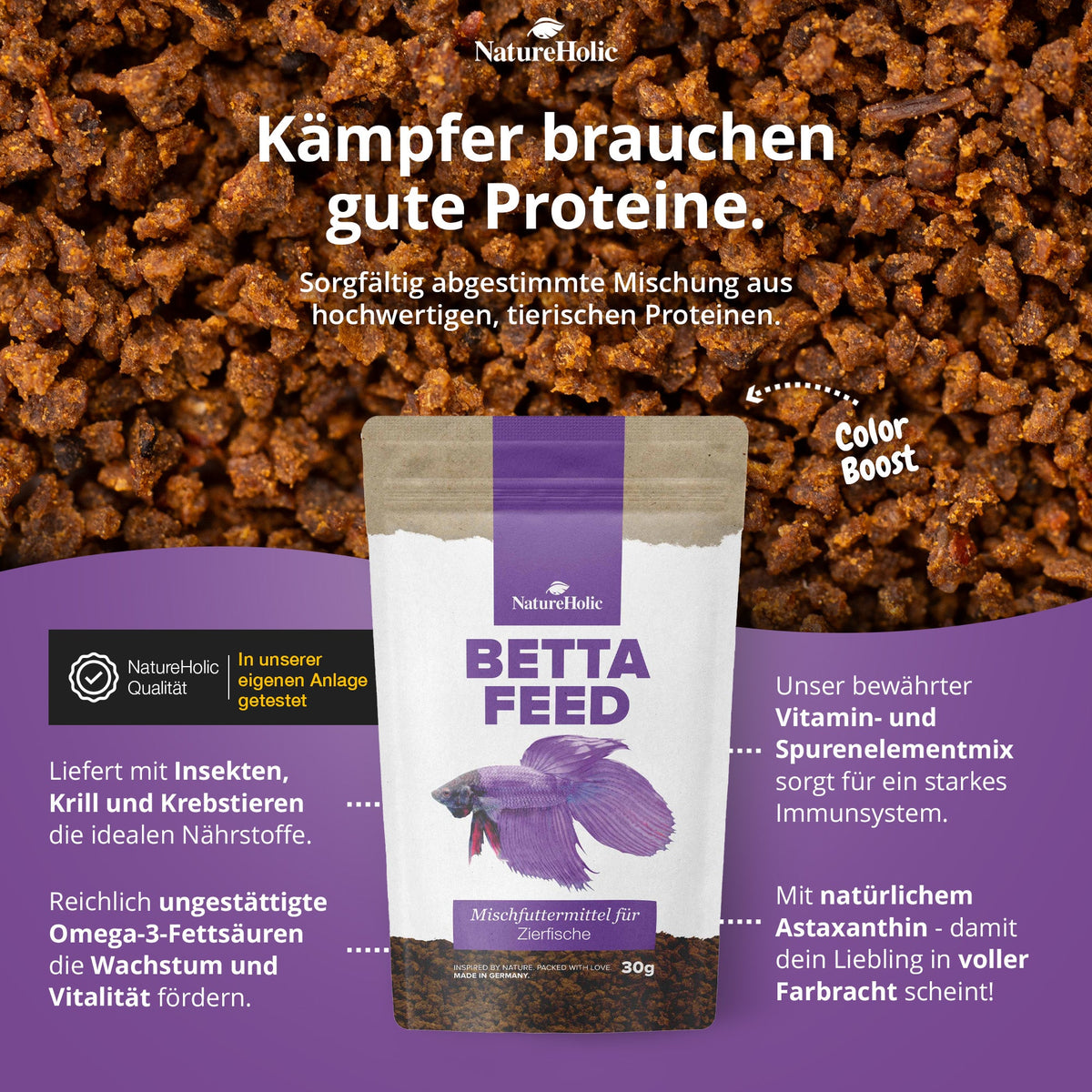 NatureHolic Bettafeed - Bettafutter - 30g