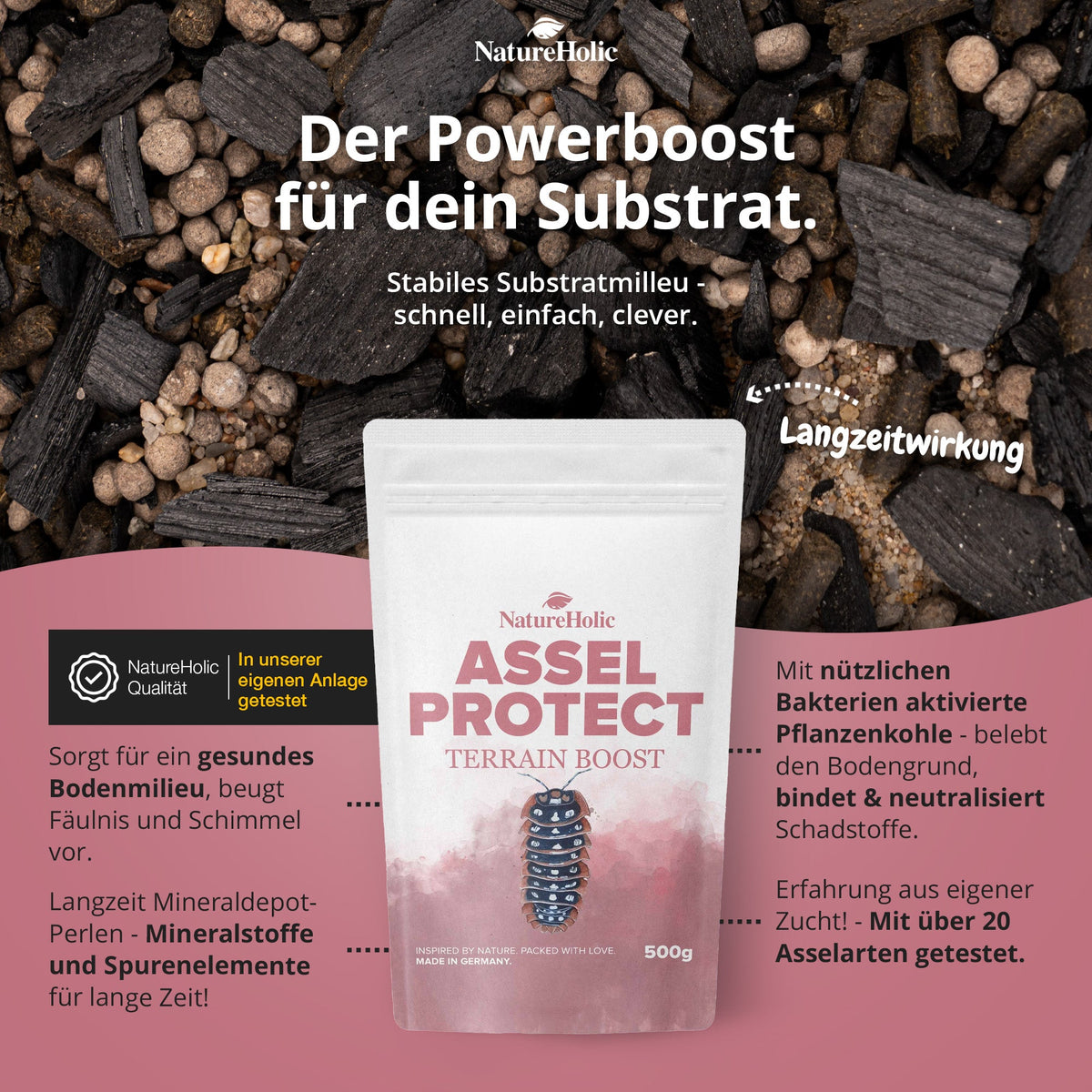 NatureHolic Assel Protect TerrainBoost - für die Bodenverbesserung im Asselterrarium