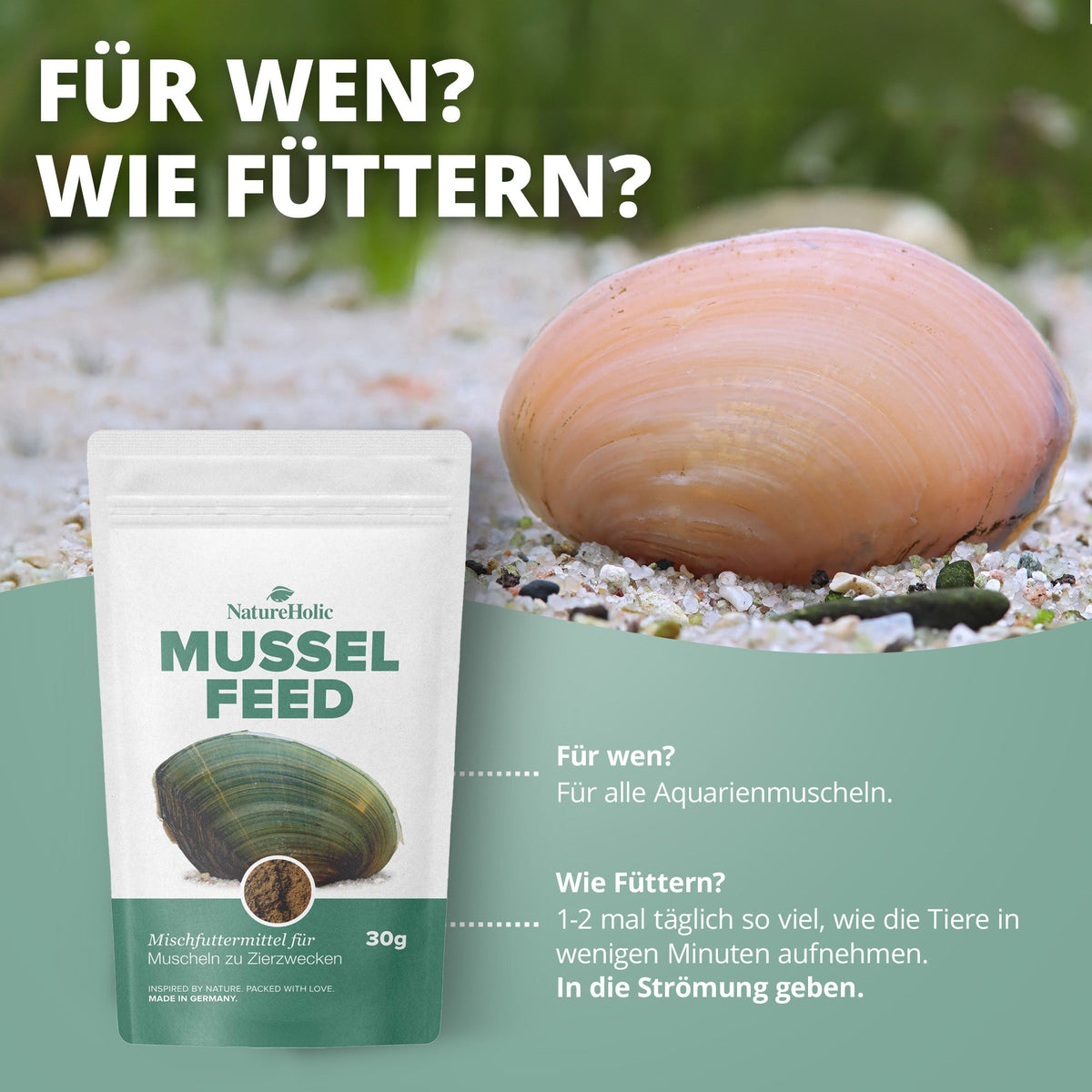 NatureHolic - Muschelfeed - Muschelfutter - 30g - Musselfeed