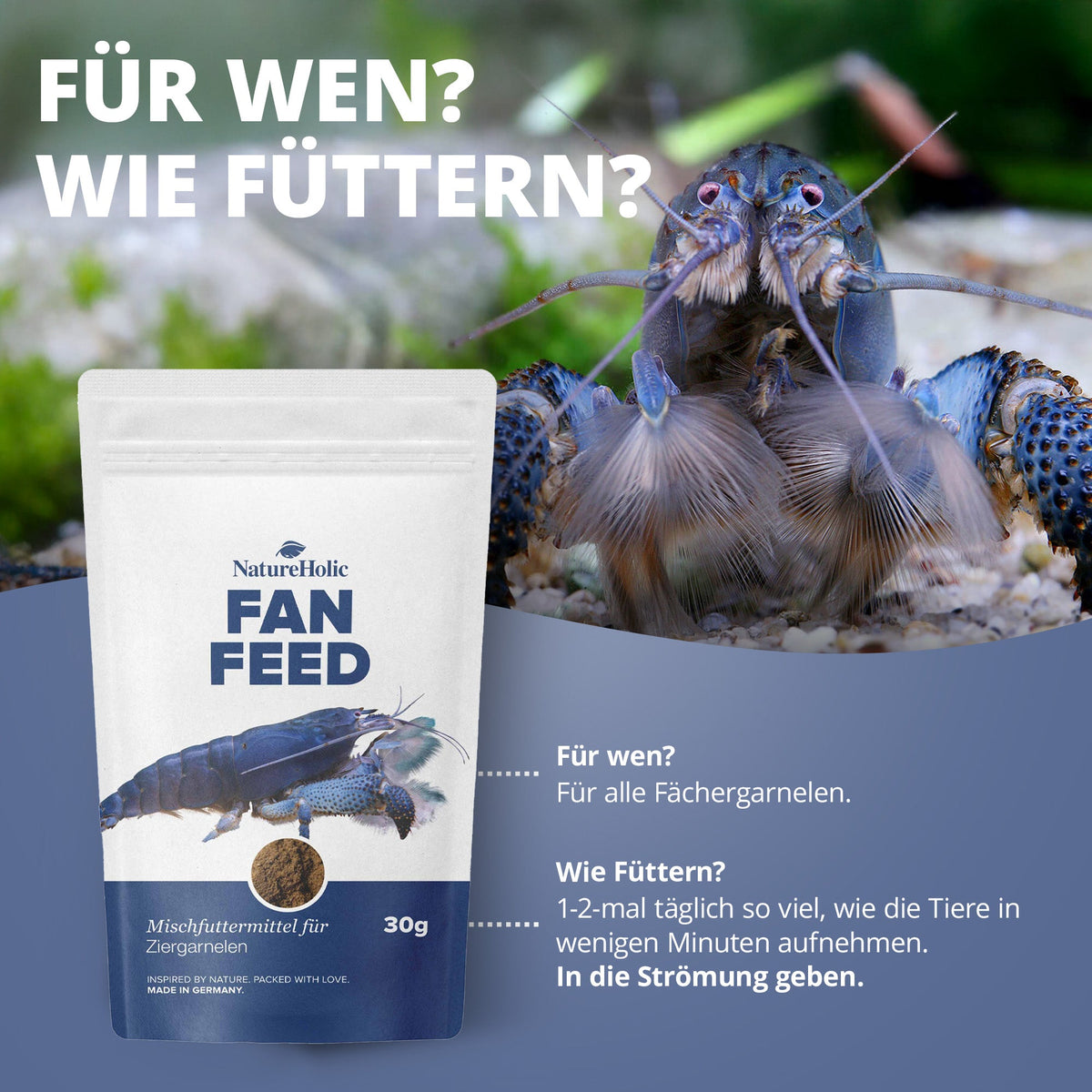 NatureHolic - Fächerfeed - Fächergarnelenfutter - 30g - Fanfeed