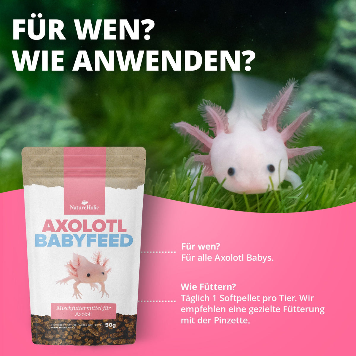 NatureHolic Axolotl Babyfeed - Jungtier Axolotl Softfutter