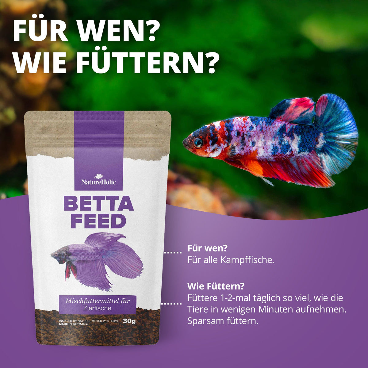 NatureHolic Bettafeed - Bettafutter - 30g