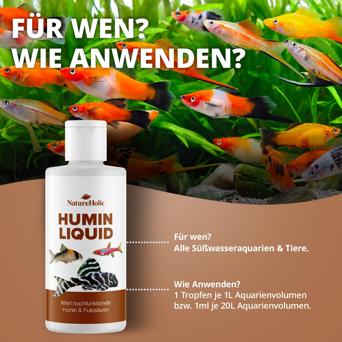 NatureHolic - Crusta Humin Liquid - 125ml / Wertvolle Huminstoffe für dein Aquarium