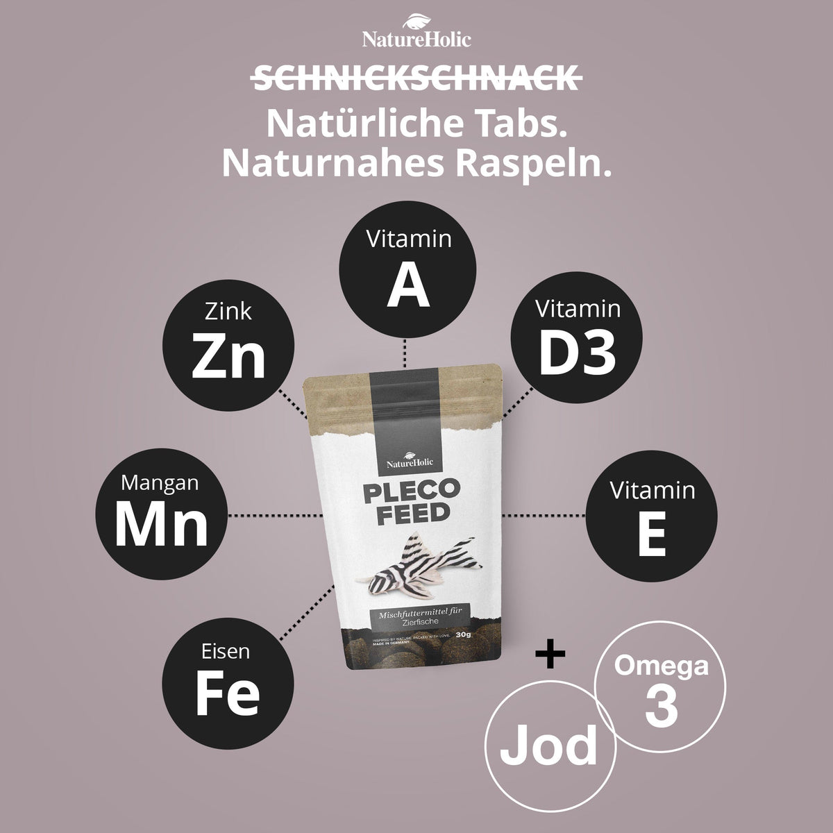 NatureHolic Welsfeed - Welsfutter - Welstabs - 30 g