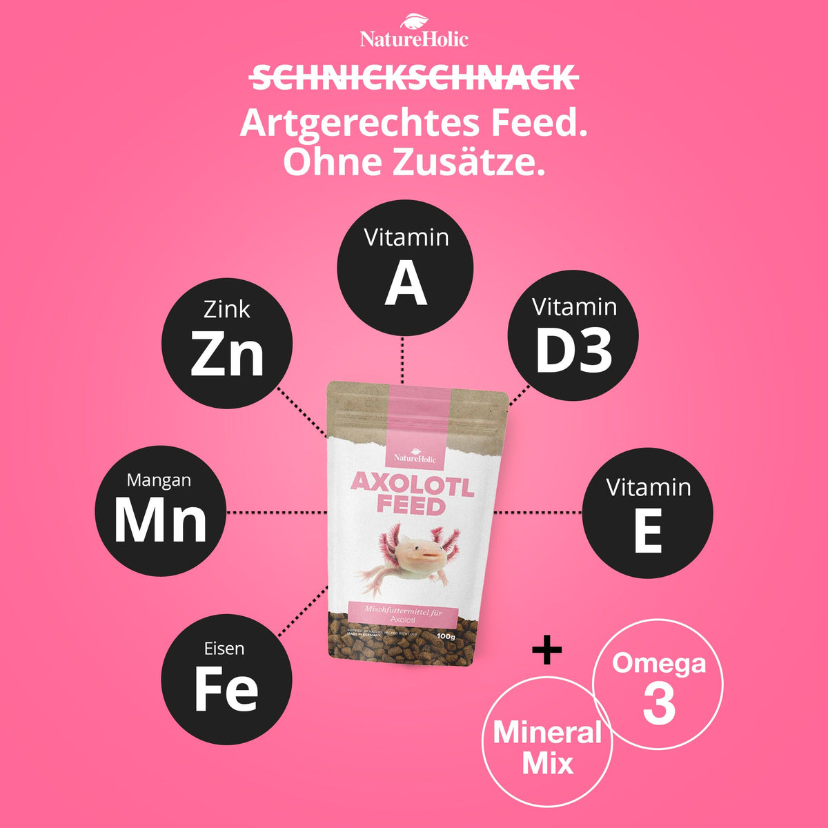 NatureHolic AxolotlFeed - Axolotl Spezialfutter