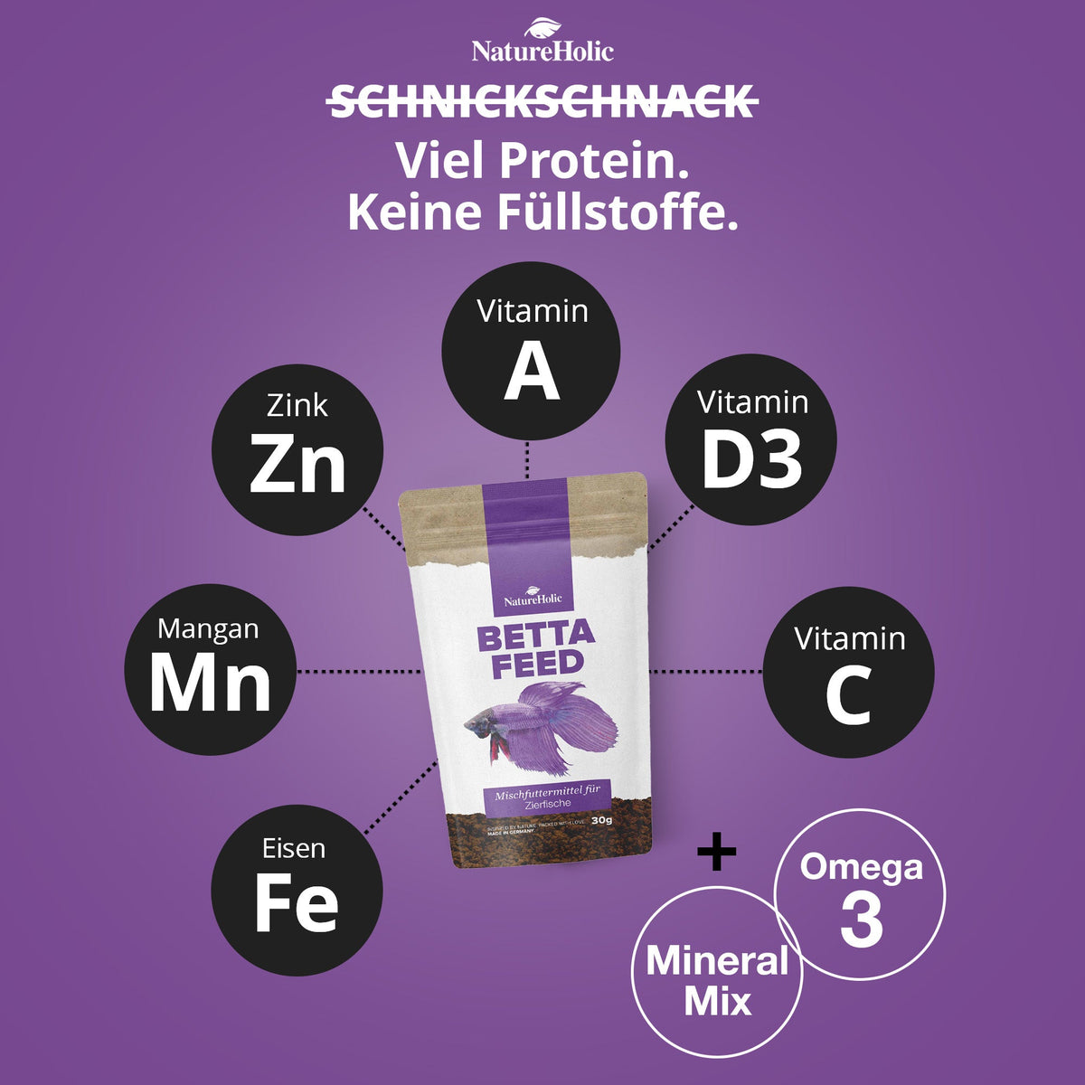 NatureHolic Bettafeed - Bettafutter - 30g