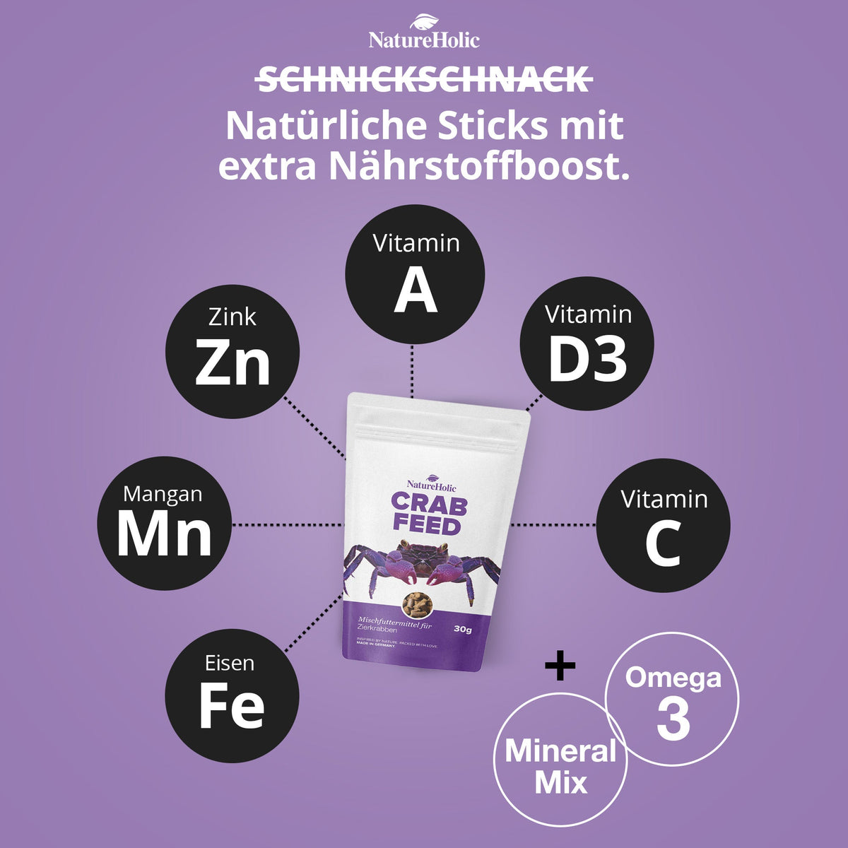 NatureHolic - Krabbenfeed - Krabbenfutter - 30g - Crabfeed