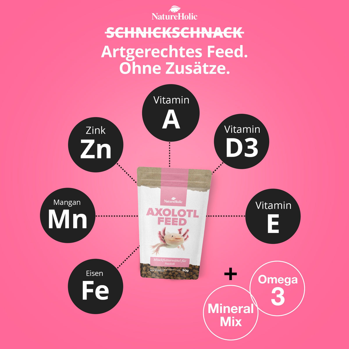 NatureHolic AxolotlFeed - Axolotl Spezialfutter