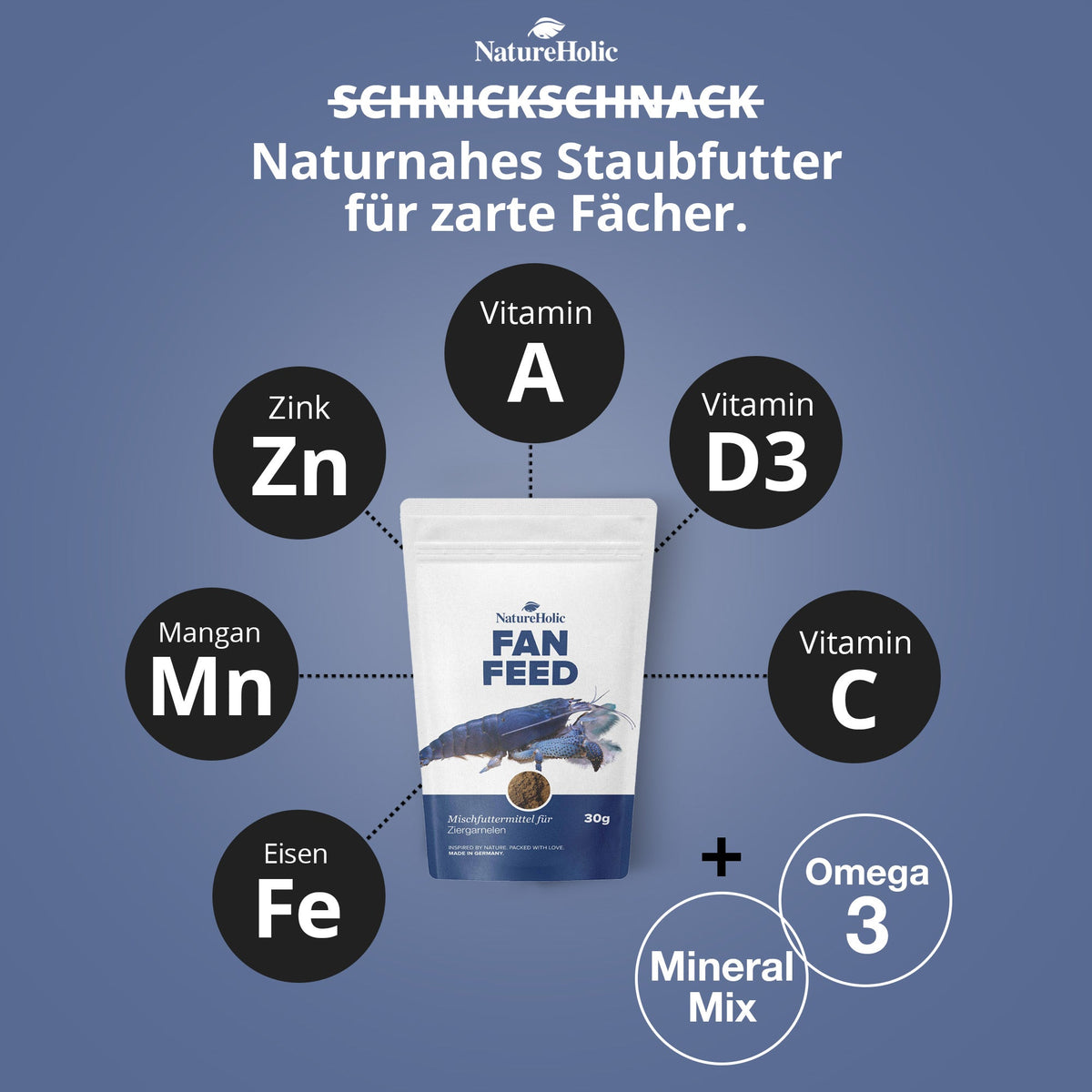 NatureHolic - Fächerfeed - Fächergarnelenfutter - 30g - Fanfeed