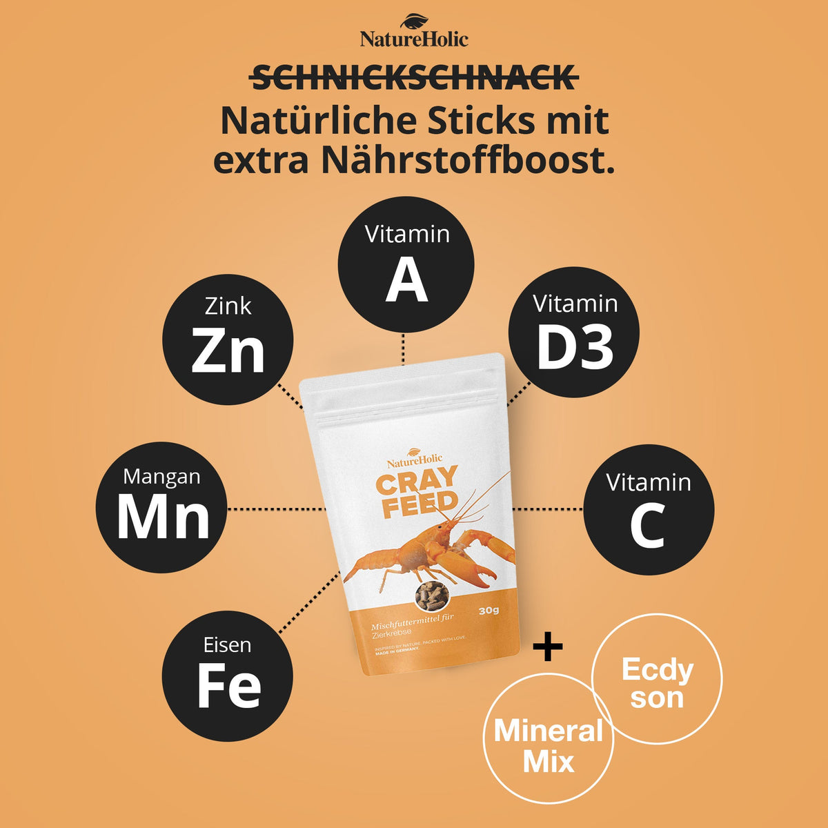 NatureHolic - Krebsfeed - Krebsfutter - 30g - Crayfeed