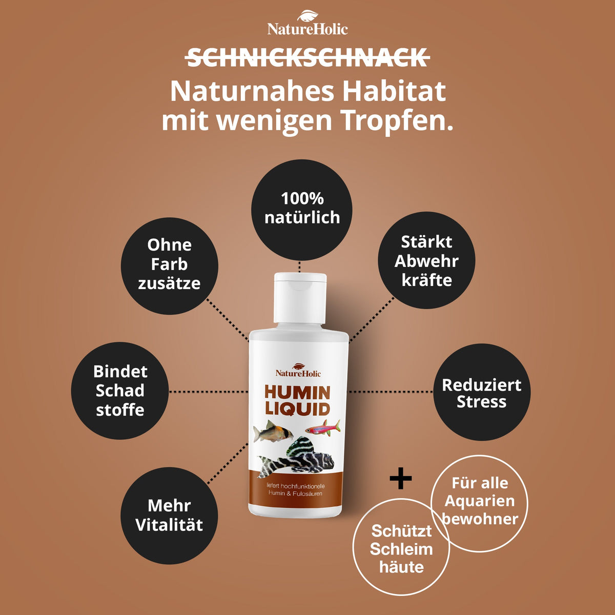 NatureHolic - Crusta Humin Liquid - 125ml / Wertvolle Huminstoffe für dein Aquarium