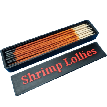 Shrimp-Lollies Box mit 30 Lollies