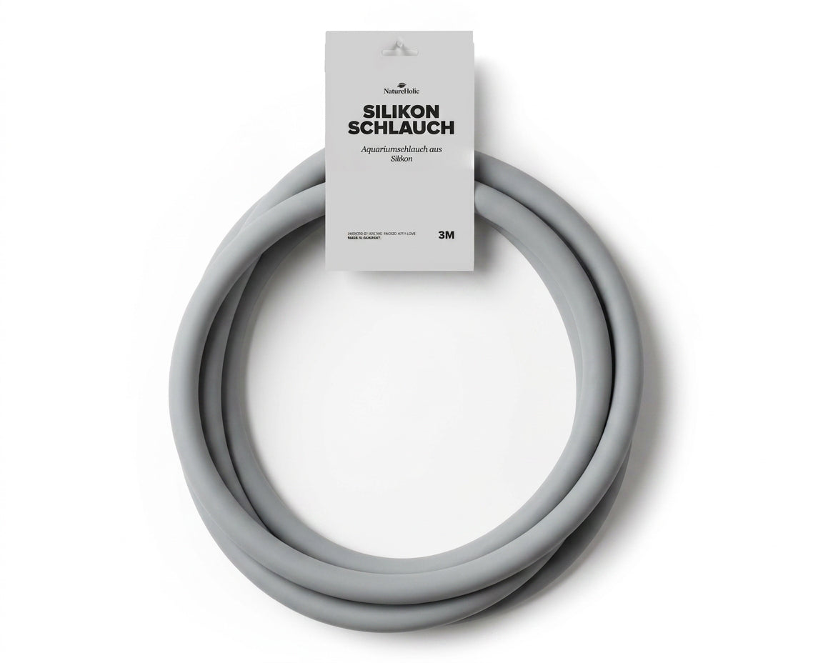 NatureHolic Silikon Aquarium Schlauch - Matt Grau - 12/16 mm - 3 m