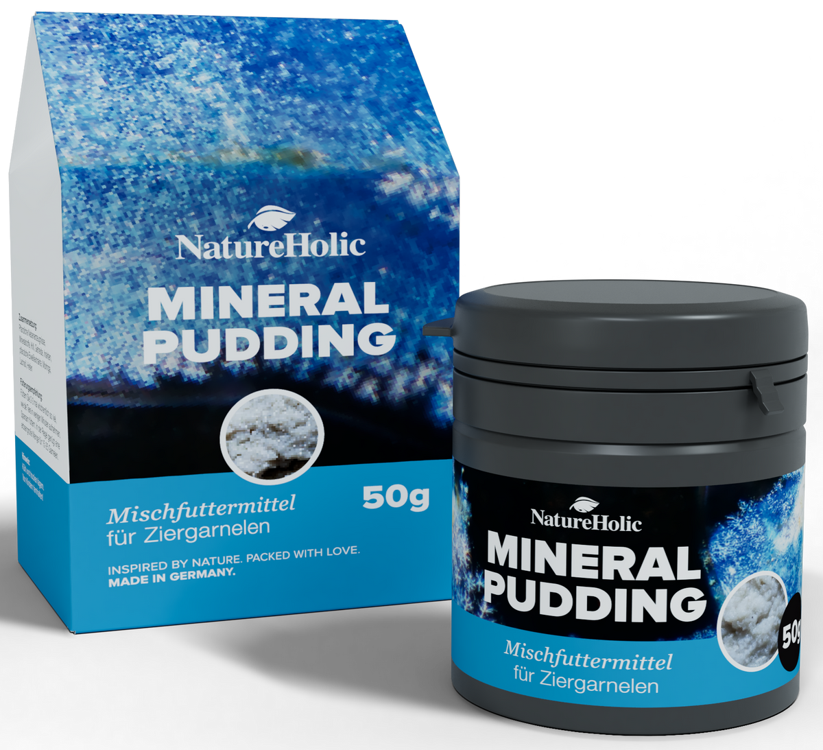 NatureHolic MineralPudding – Mineralfutter für Garnelen , Wirbellose – 50 ml