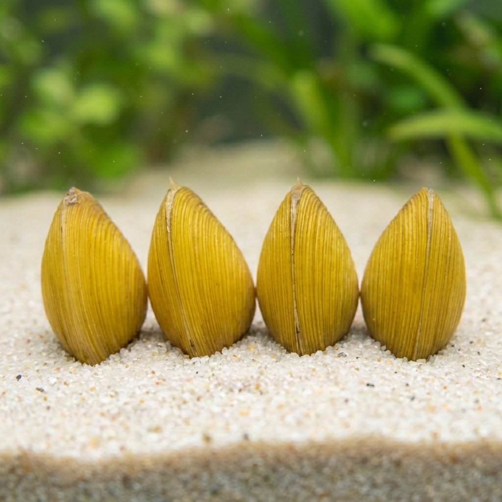 Muscheln leicht schräg auf hellem Sand