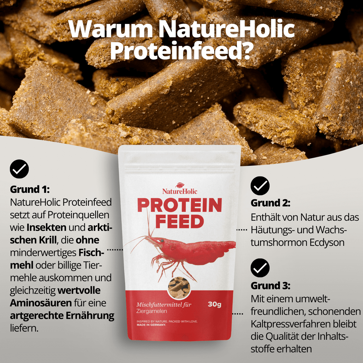 NatureHolic - Proteinfeed Garnelenfutter - 30g