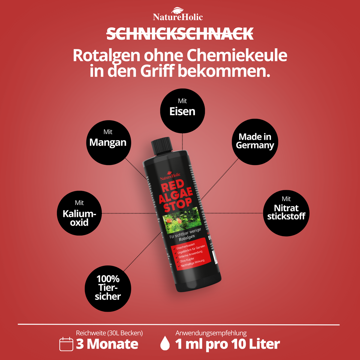 NatureHolic Red Algae Stop - 250ml Rotalgen Entferner