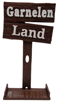 Schild "Garnelenland"