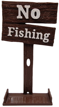 Schild "No Fishing"